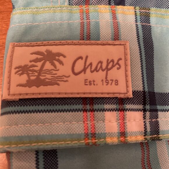 Chaps Laguna Blu Mens XXL Board Shorts Swim Trunks Drawstring Pockets - Picture 4 of 12